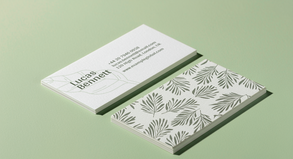 Business Card Mockup Natural Elegance