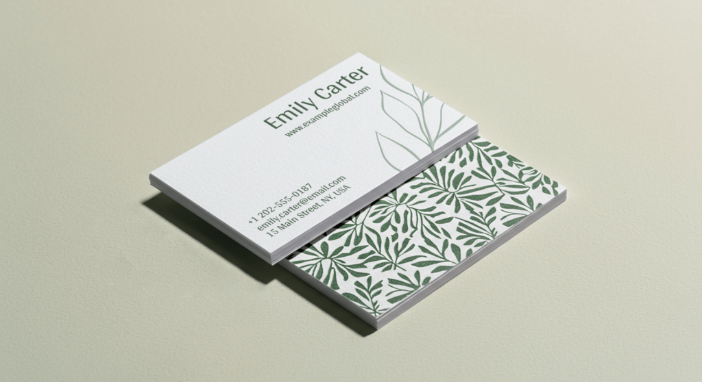 Business Card Mockup Floral Design 
