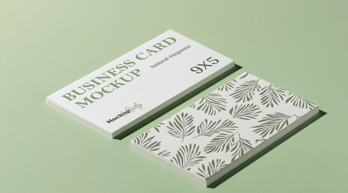 Business Card Mockup Natural Elegance