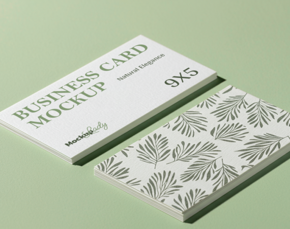 Business Card Mockup Natural Elegance