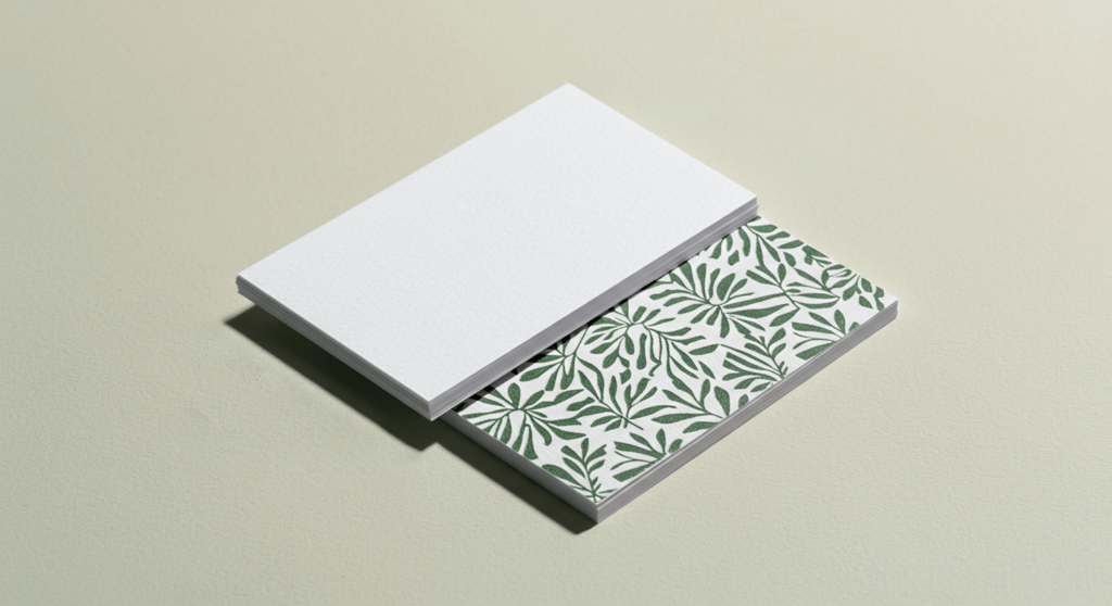 Business Card Mockup Floral Design 
