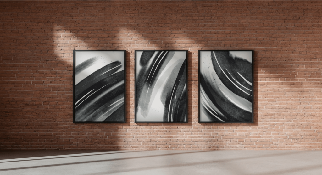 FREE Frames Mockup on Brick Wall