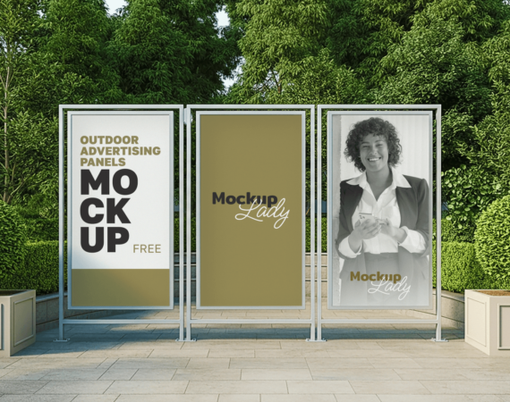 FREE Outdoor Advertising Panels Mockup