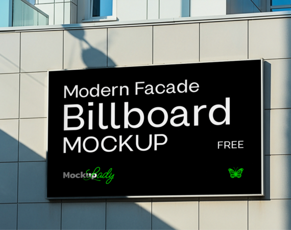 FREE Modern Facade Billboard Mockup