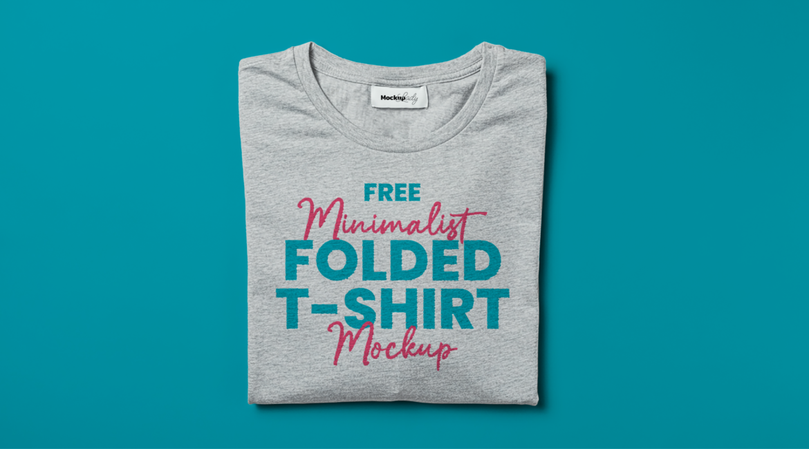 FREE Minimalist Folded T-Shirt Mockup