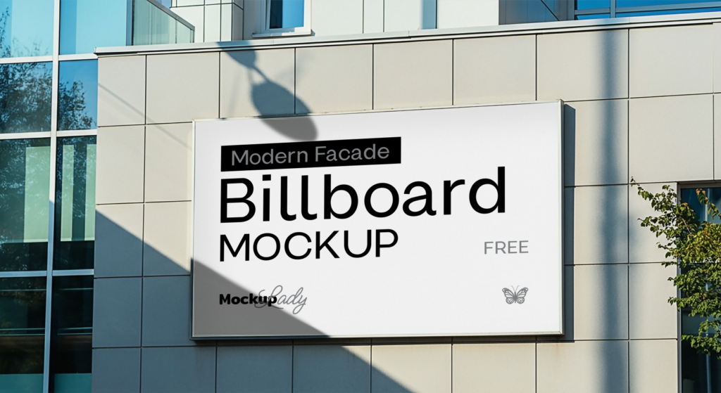 FREE Modern Facade Billboard Mockup