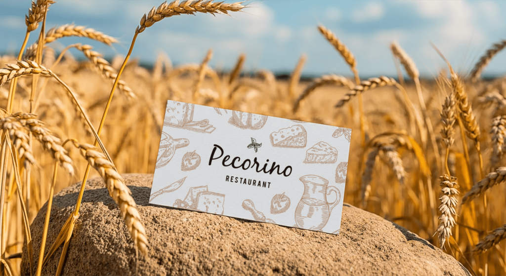 FREE Business Card in Wheat Field Mockup
