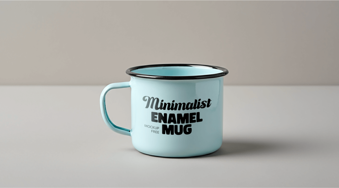 FREE Minimalist Enamel Mug Mockup