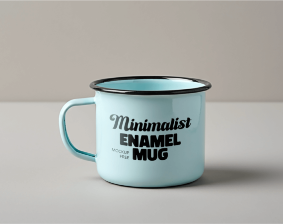 FREE Minimalist Enamel Mug Mockup