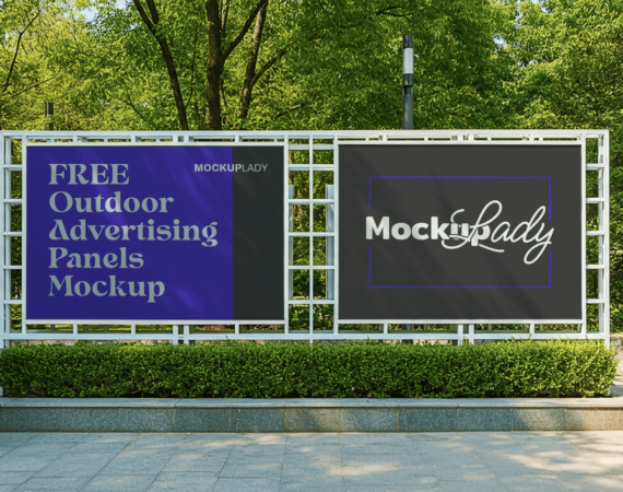 FREE Outdoor Advertising Panels Mockup