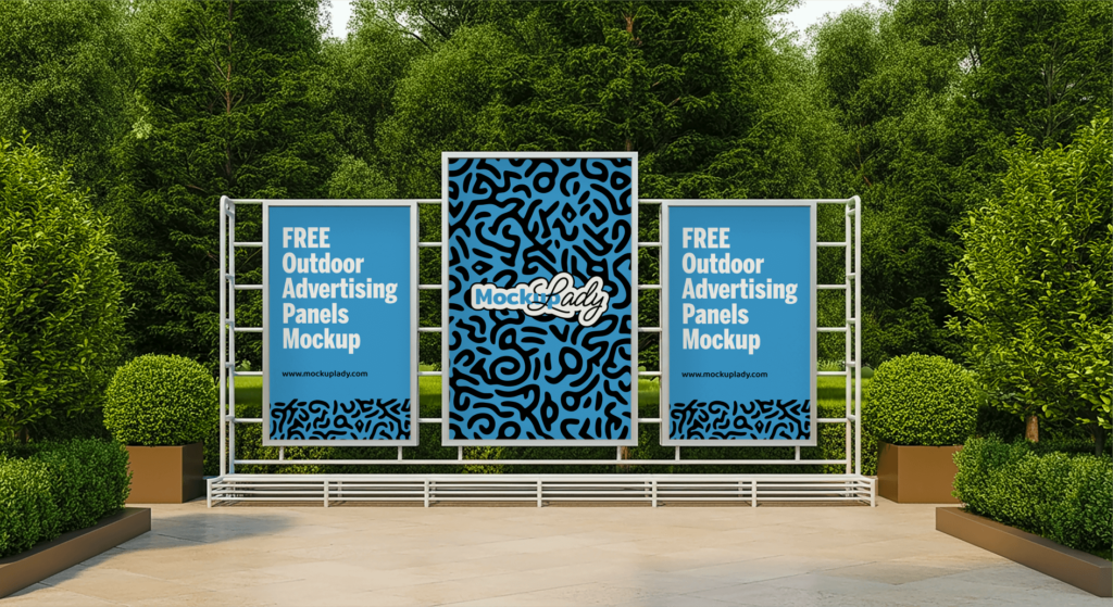 FREE Outdoor Advertising Panels Mockup