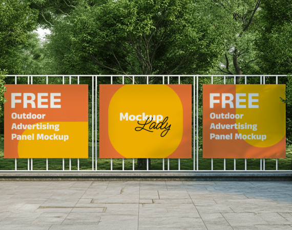 FREE Outdoor Advertising Panel Mockup