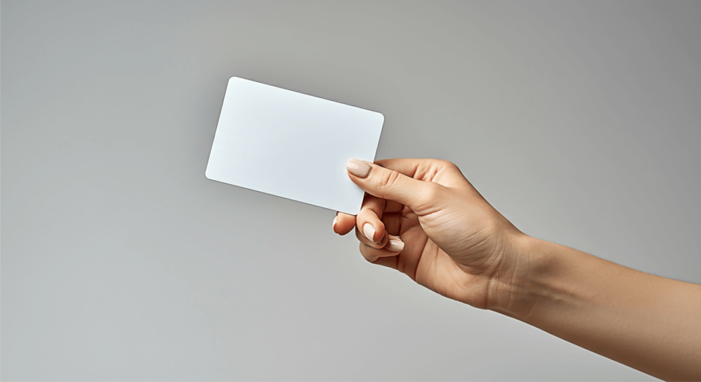 FREE Paper Card in Hand Mockup