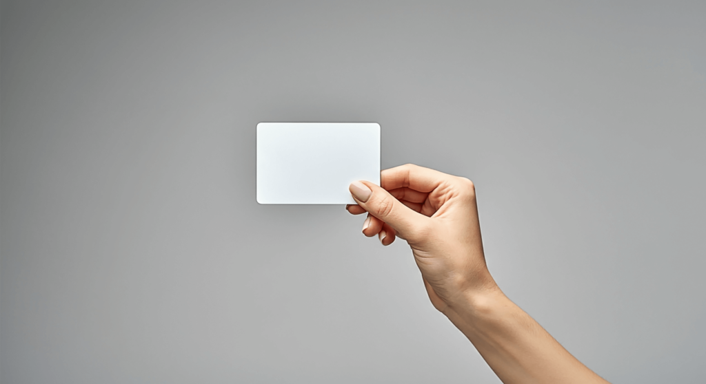 FREE Hand Holding Credit Card Mockup