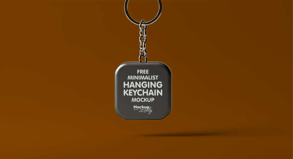 FREE Minimalist Hanging Keychain Mockup