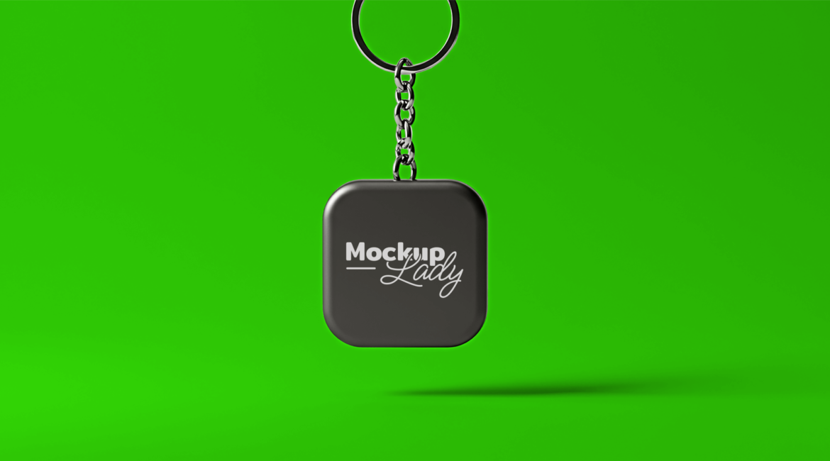 FREE Minimalist Hanging Keychain Mockup