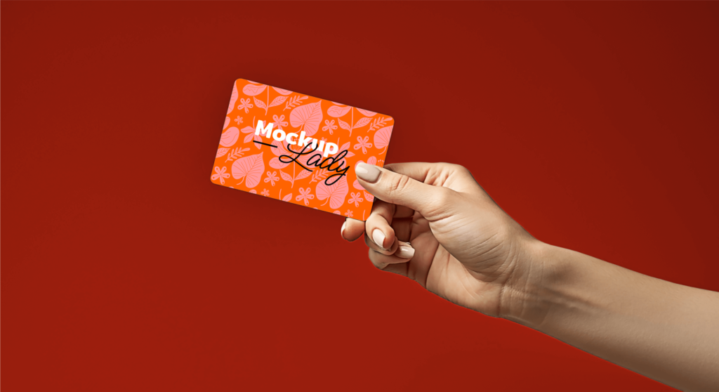 FREE Paper Card in Hand Mockup