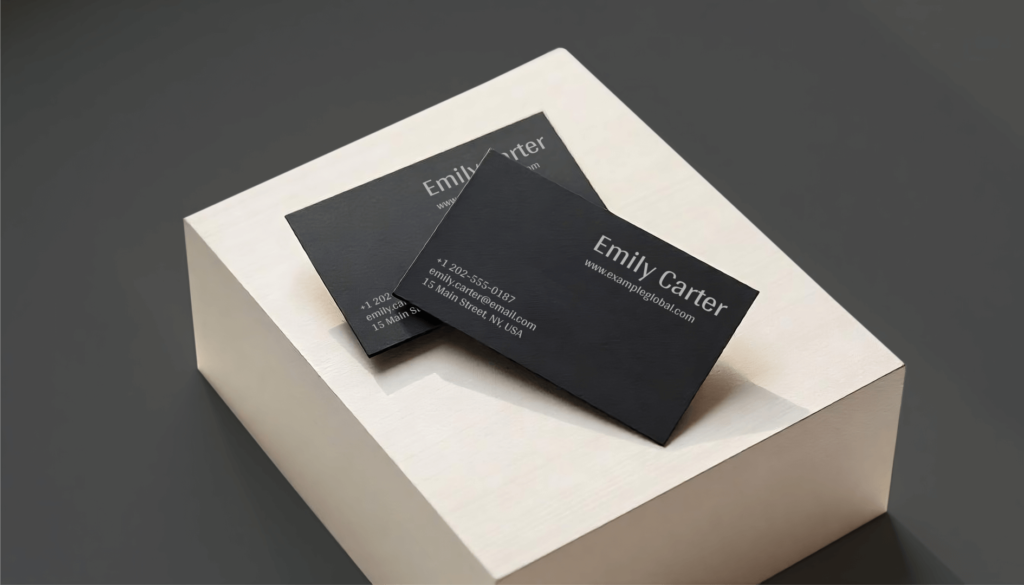 FREE Black Business Card Mockup