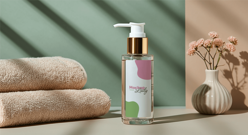 FREE Cosmetic Pump Bottle Mockup