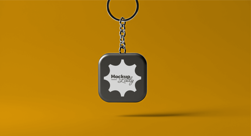 FREE Minimalist Hanging Keychain Mockup