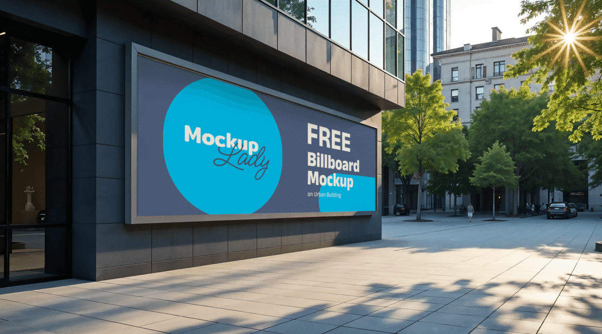 FREE Billboard Mockup on Urban Building