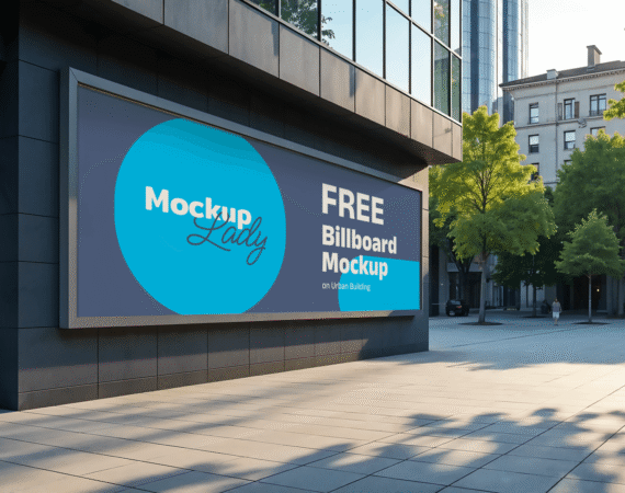 FREE Billboard Mockup on Urban Building
