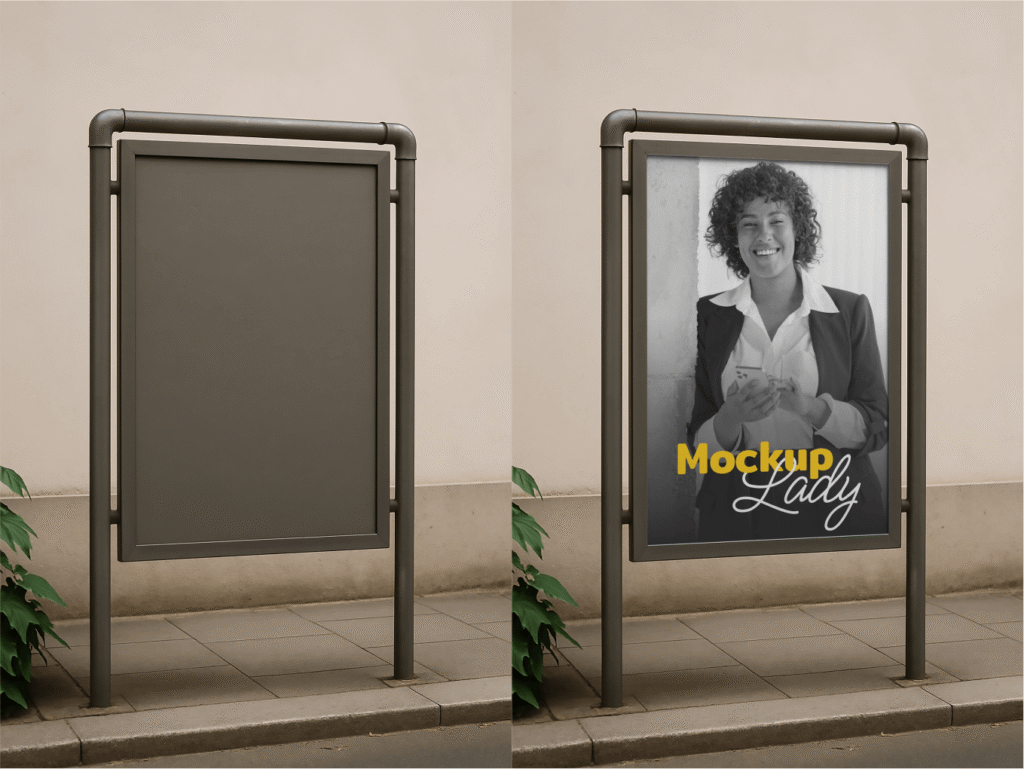 FREE Urban Vertical Sign Mockup