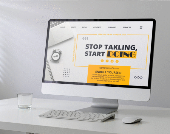 FREE Minimalist Desktop Computer Mockup
