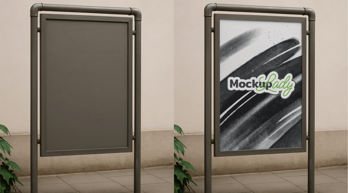 FREE Urban Vertical Sign Mockup