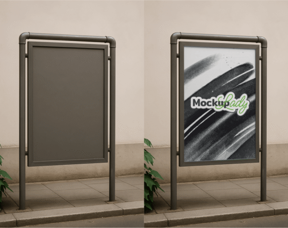 FREE Urban Vertical Sign Mockup