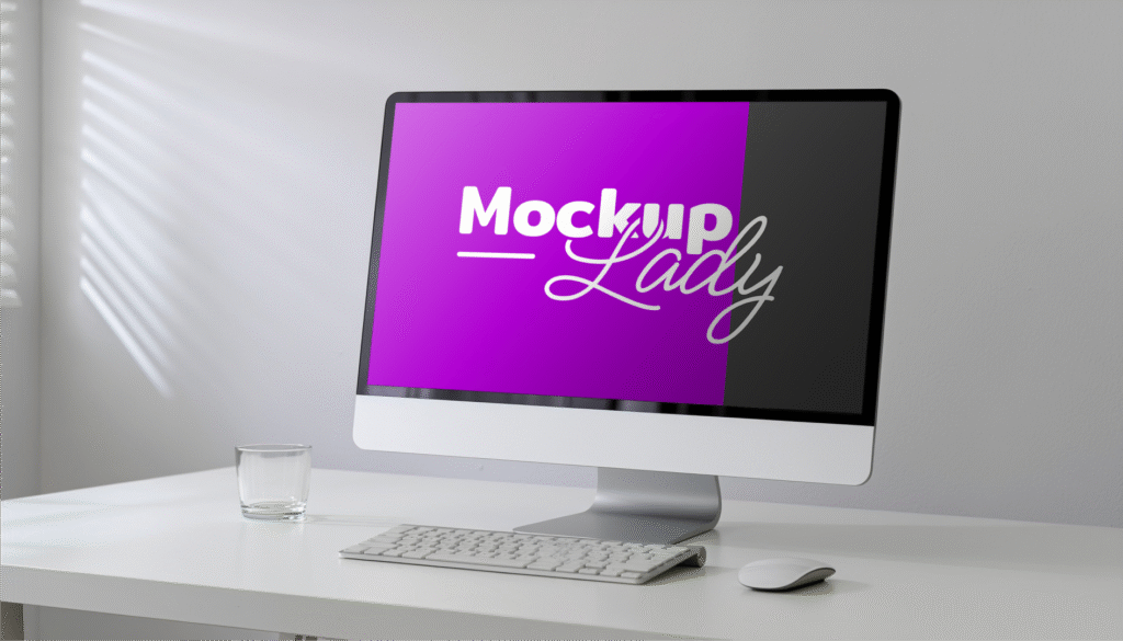 FREE Minimalist Desktop Computer Mockup