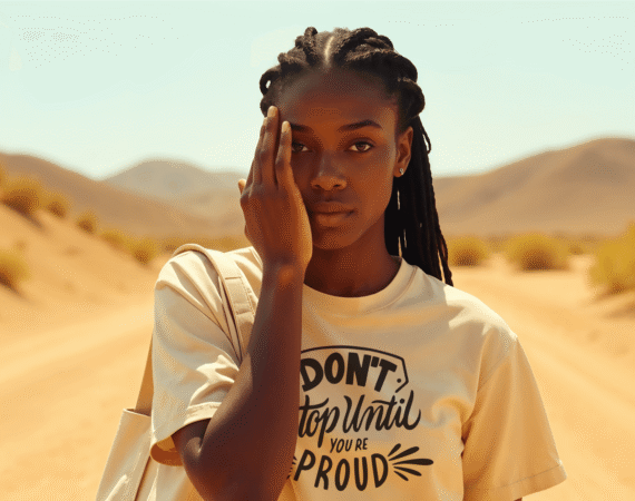 FREE Woman in Basic T-Shirt Mockup