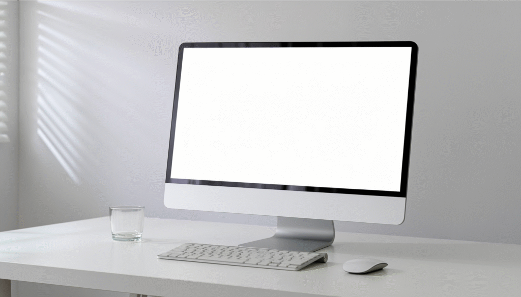 FREE Minimalist Desktop Computer Mockup