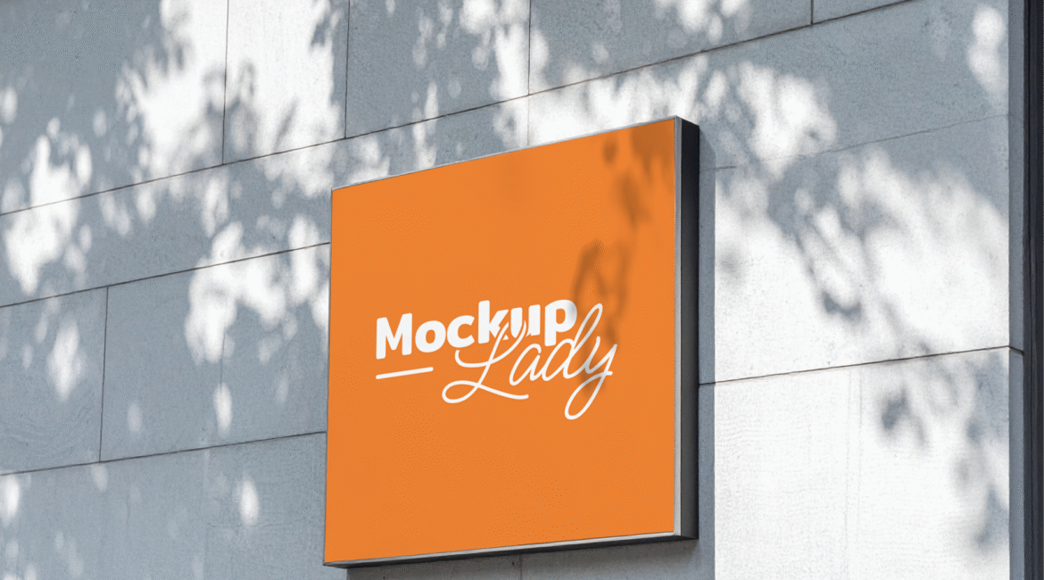 FREE Square Sign Mockup