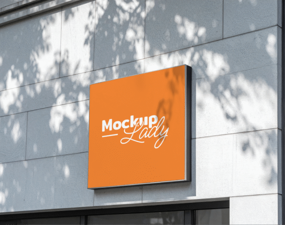 FREE Square Sign Mockup