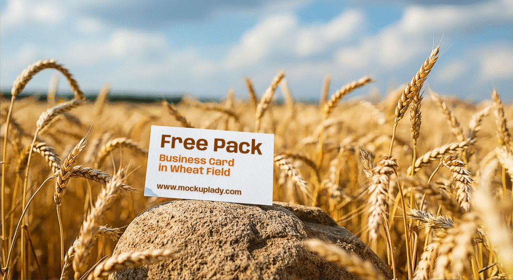 FREE PACK Business Card in Wheat Field