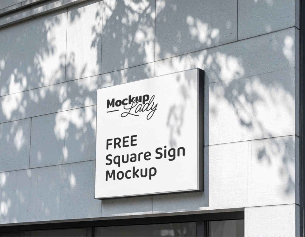 FREE Square Sign Mockup