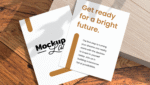FREE Two A4 Paper Mockup on Wooden Floor