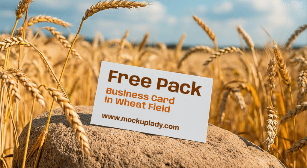FREE PACK Business Card in Wheat Field