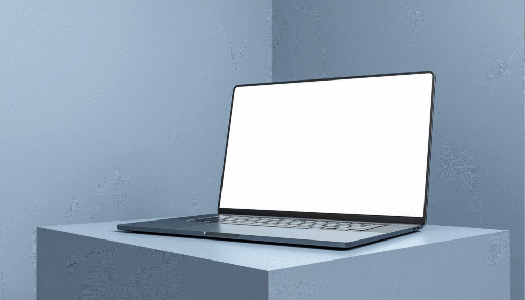 FREE Modern Laptop Mockup in Minimalist Environment