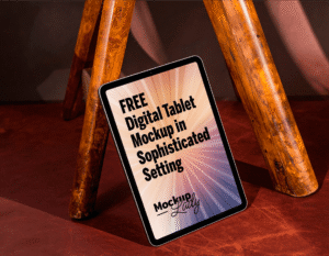 FREE Digital Tablet Mockup in Sophisticated Setting