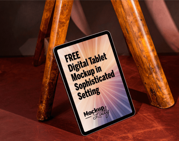 FREE Digital Tablet Mockup in Sophisticated Setting