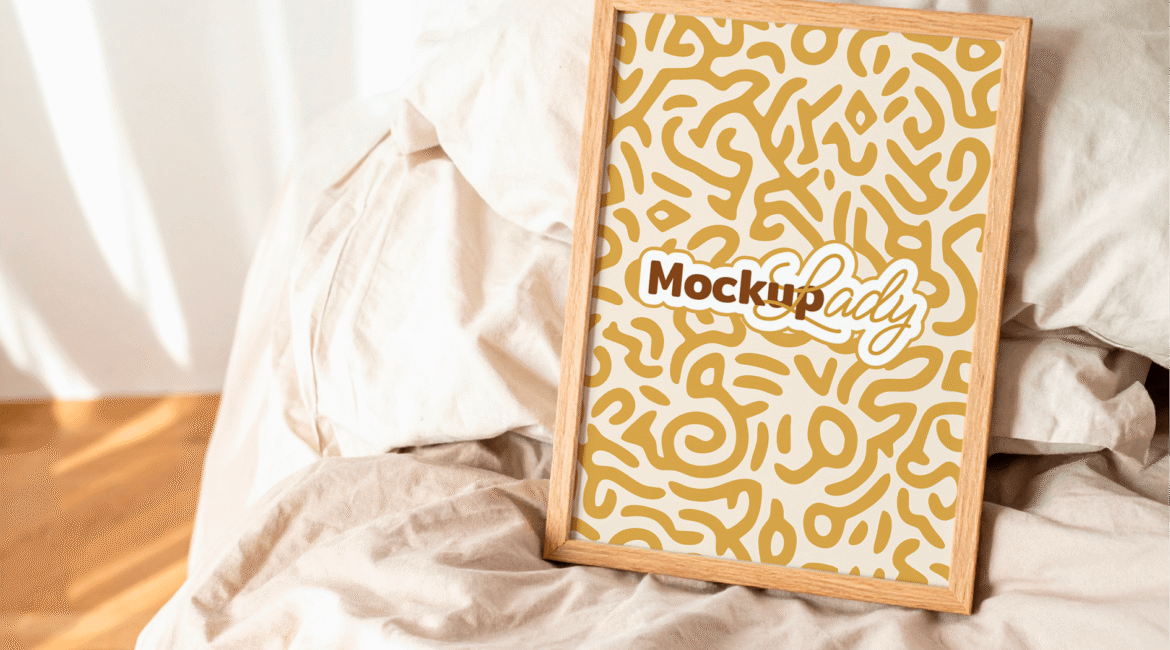 FREE Decorative Frame Mockup in Minimalist Interior
