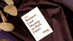 FREE Business Card Mockup on Dark Fabric