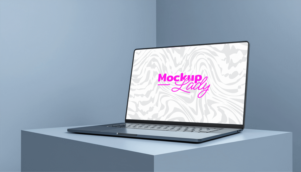 FREE Modern Laptop Mockup in Minimalist Environment