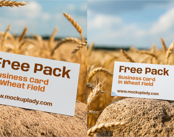 FREE PACK Business Card in Wheat Field