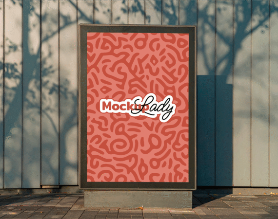 FREE Urban Billboard Mockup with Natural Shadow