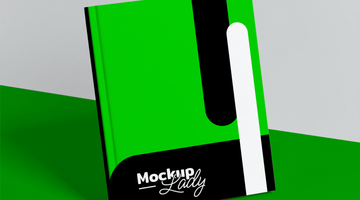 FREE Standing Hardcover Book Mockup