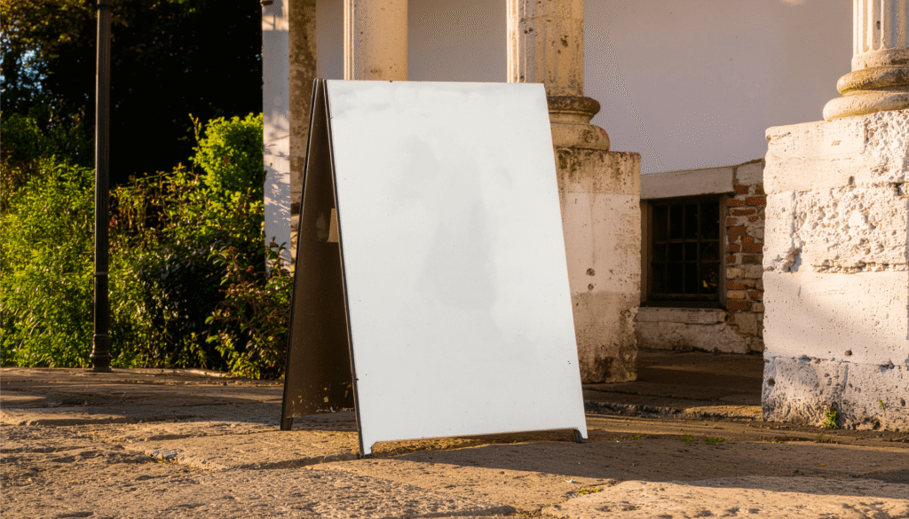 FREE Street A-Frame Sign Mockup