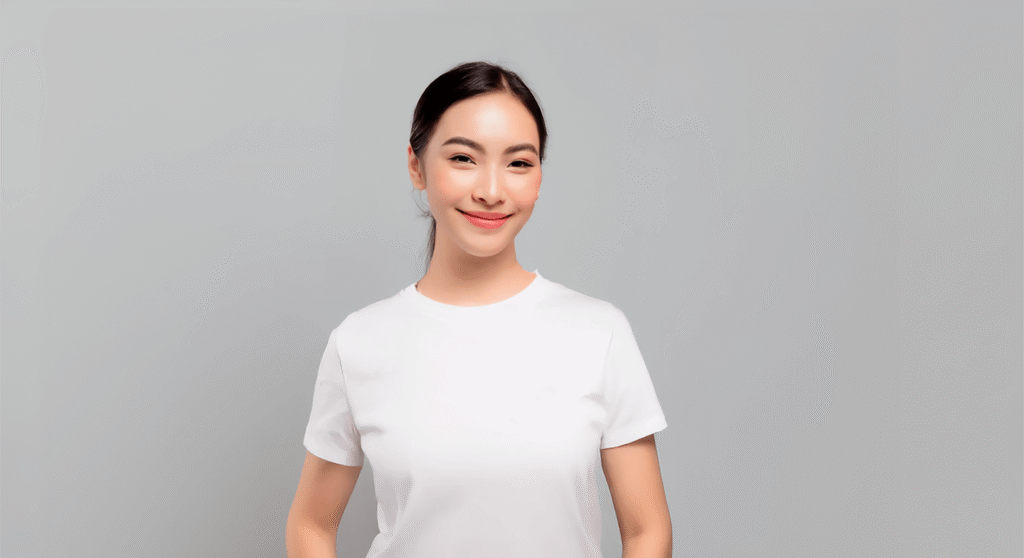 FREE Women’s T-Shirt Mockup with Neutral Background